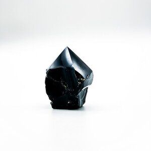 Black Obsidian Crystal, Generator Point, Rough Base, Polished Point - 300g+